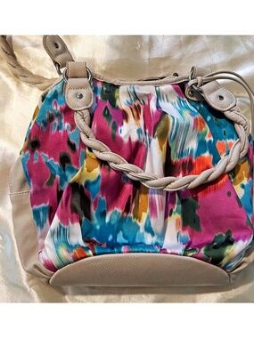 HOBO BAG, CALL IT SPRING, SOFT FABRIC, MULTICOLOUR, TOP ZIP, 3 SECTIONS WITH